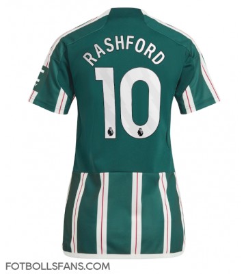 Manchester United Marcus Rashford #10 Replika Bortatröja Damer 2023-24 Kortärmad